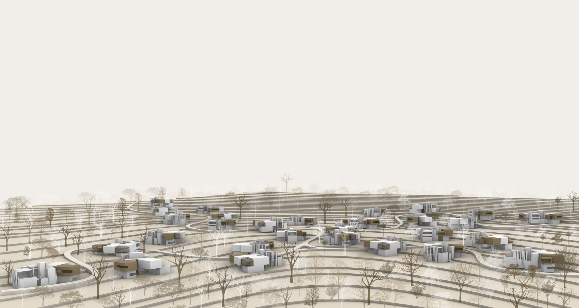 Organic distribution of structures over the township